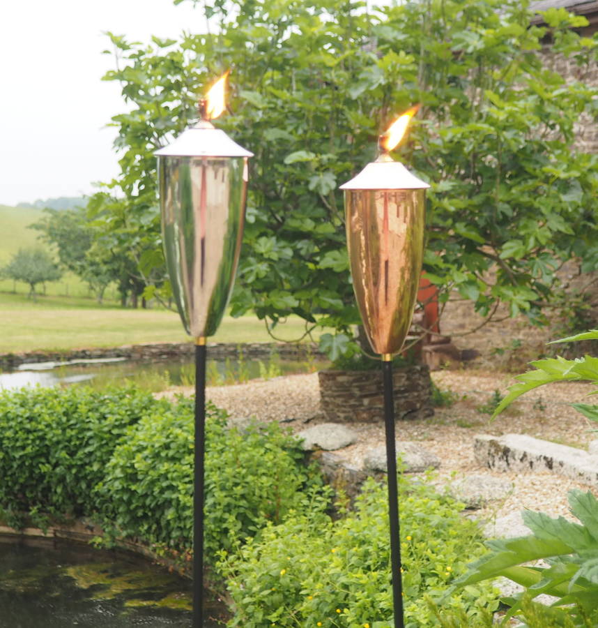 copper garden oil torch by za za homes