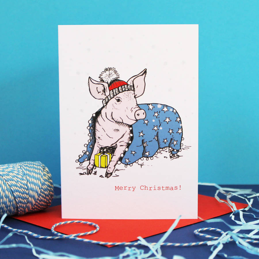 Pig Christmas Cards 