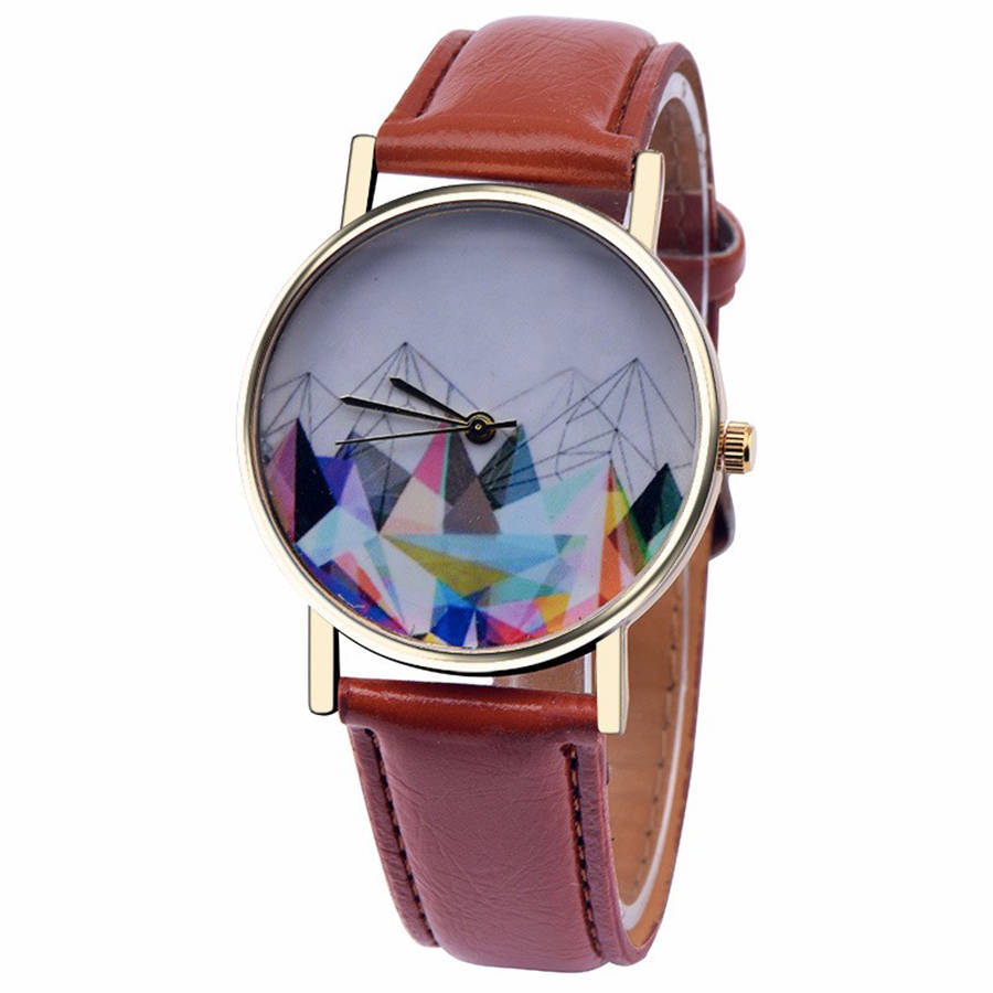 geometric landscape print watch by junk jewels