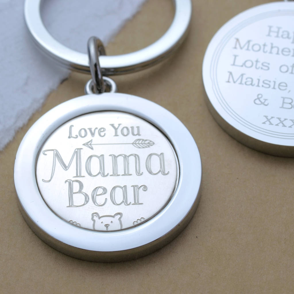 personalised bear keyring