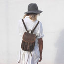 isla small leather backpack