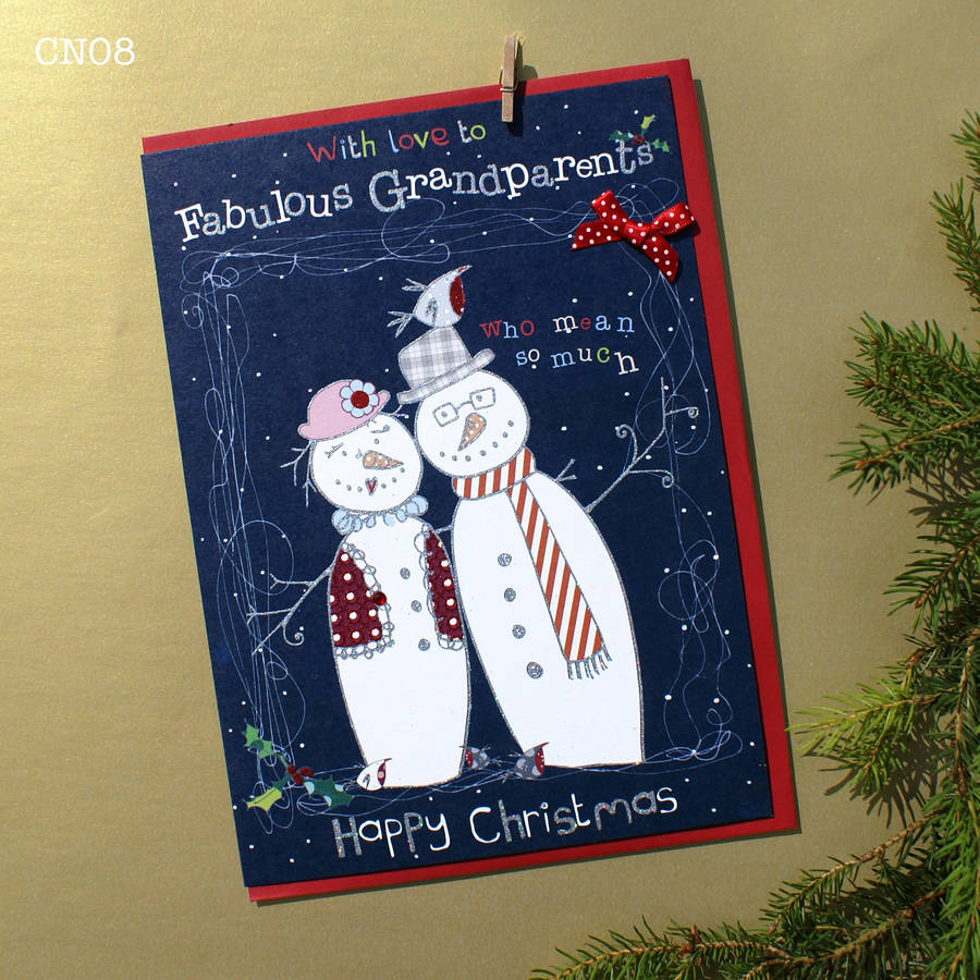 grandparents christmas card by molly mae | notonthehighstreet.com