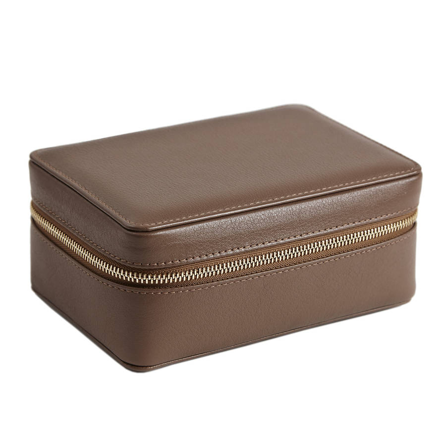 leather jewellery case for travel by stow
