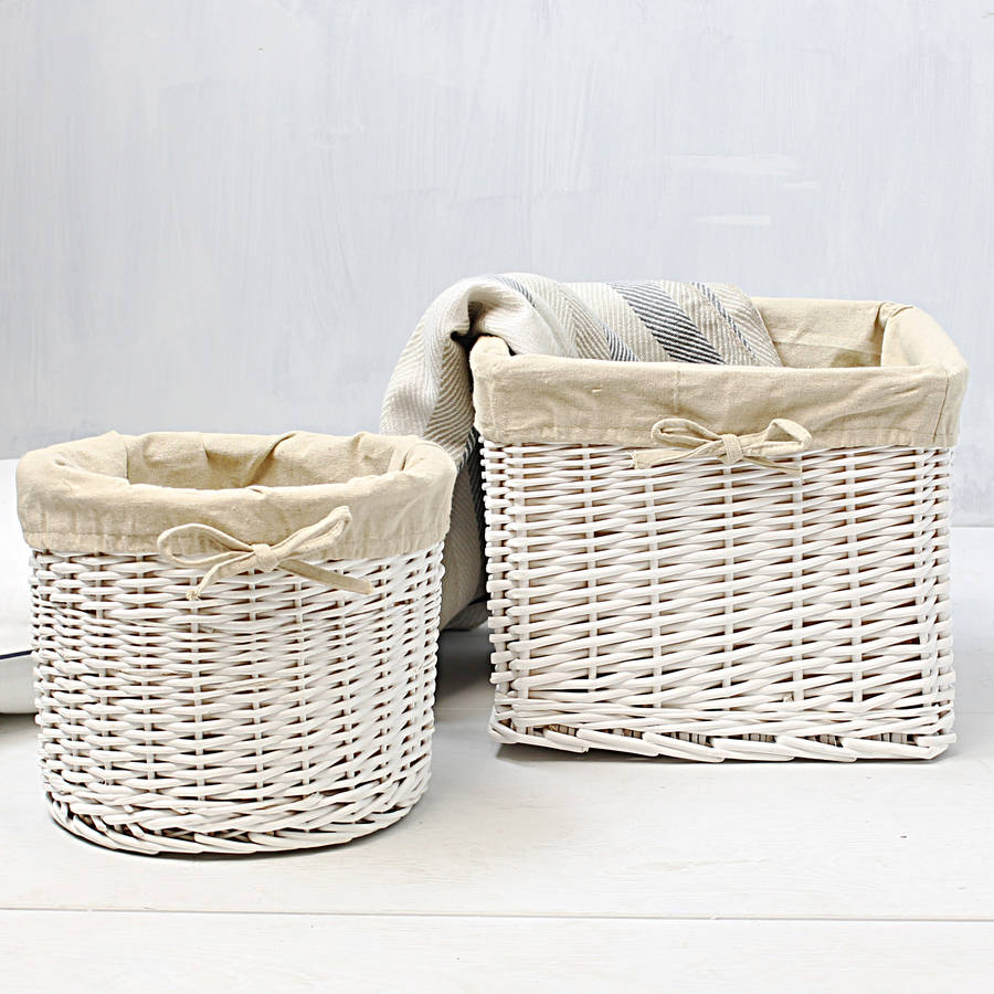 white willow storage basket set by marquis & dawe