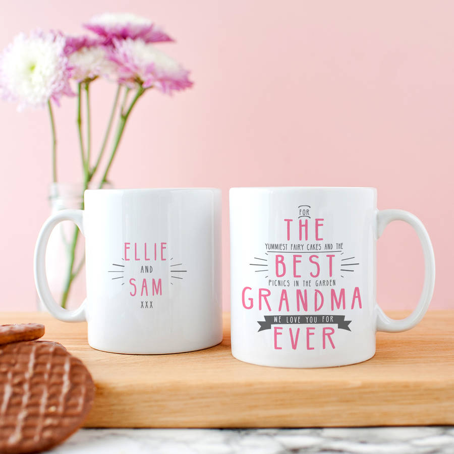 personalised 'best grandma ever' secret message mug by the little
