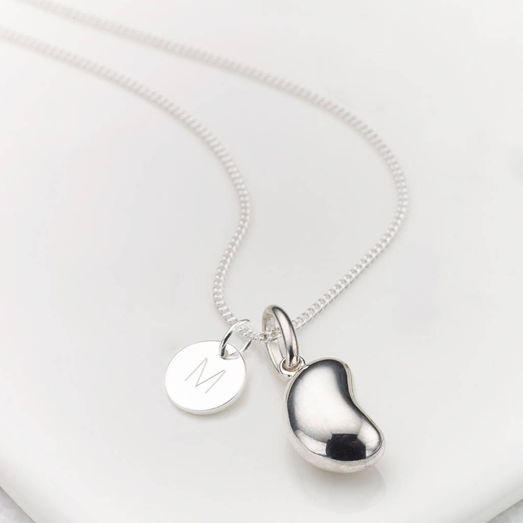 personalised sterling silver jelly bean necklace by molly brown london