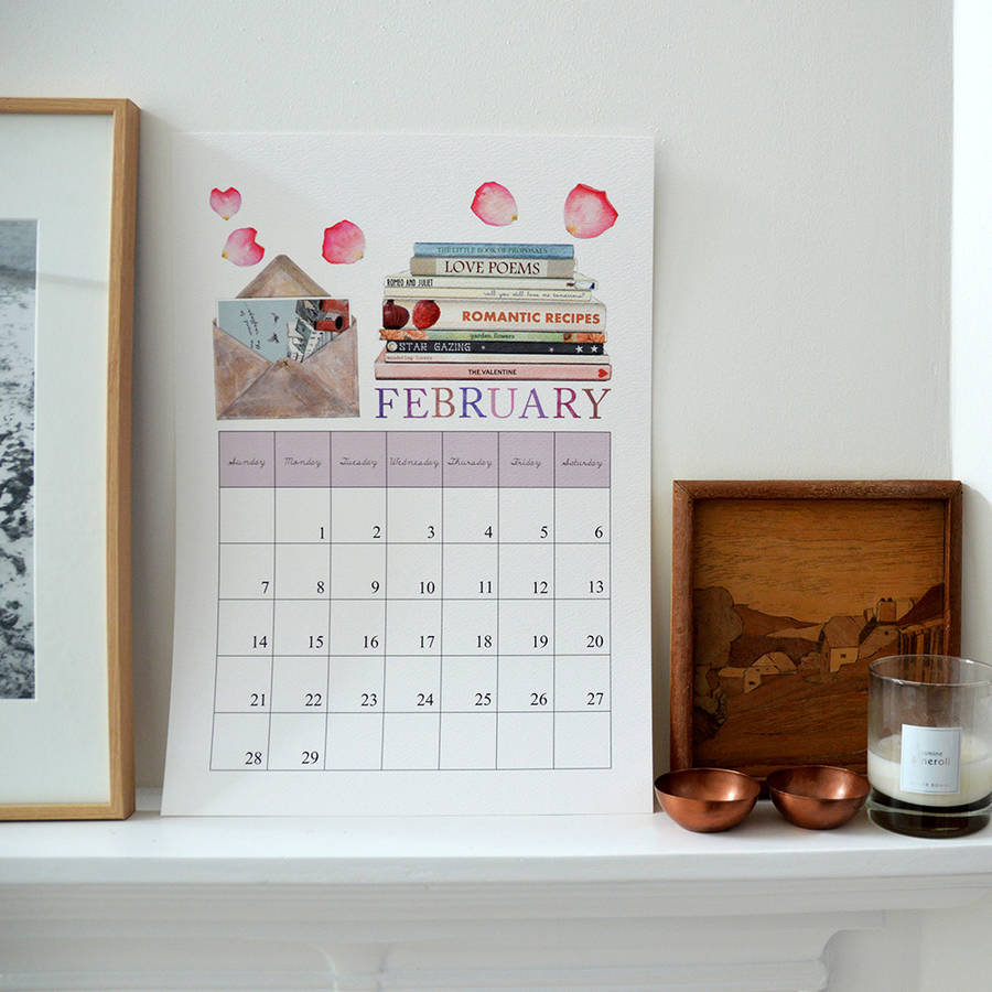 2016 illustrated wall calendar a3 by naomi stay