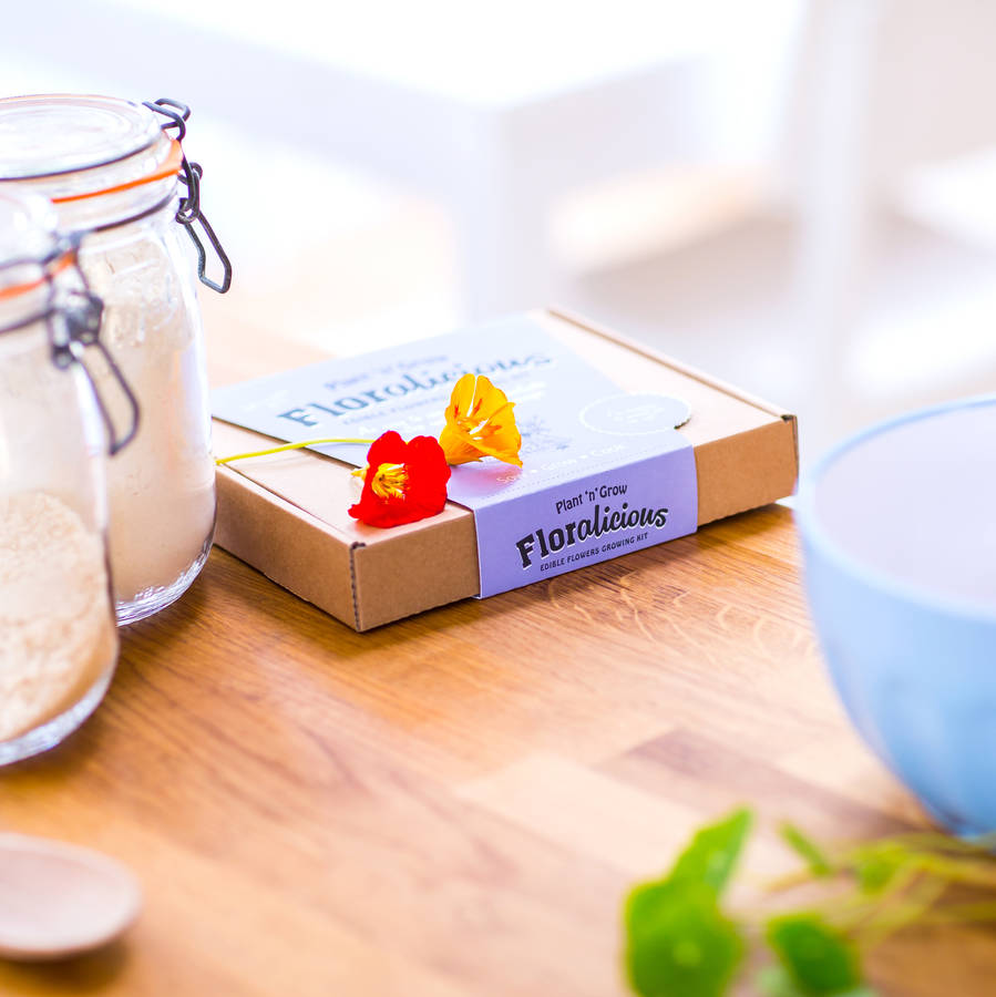 grow your own edible flower kit by plant and grow