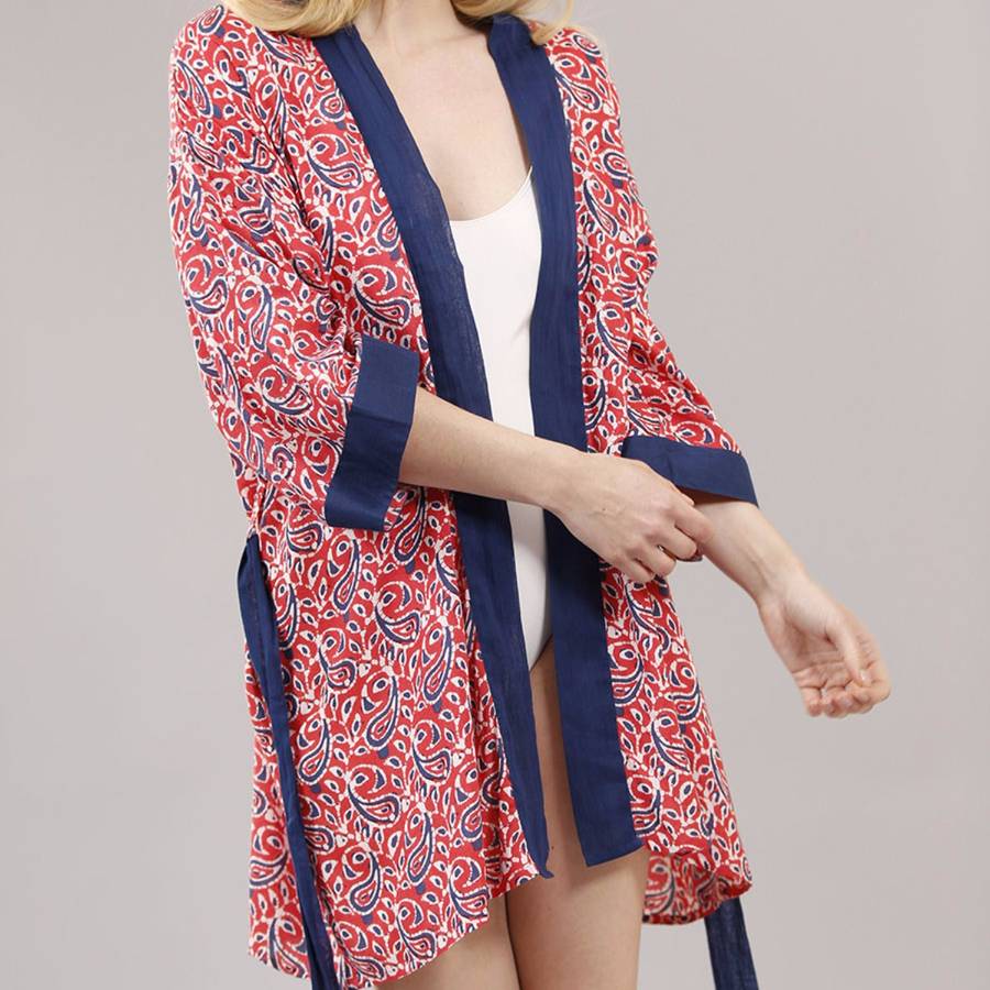 bali short kimono dressing gown by verry kerry