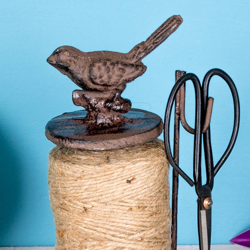 vintage garden cast iron twine dispenser by dibor