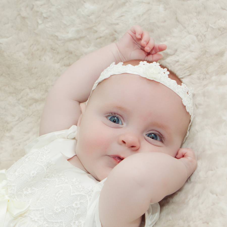girls christening romper darcy by adore baby