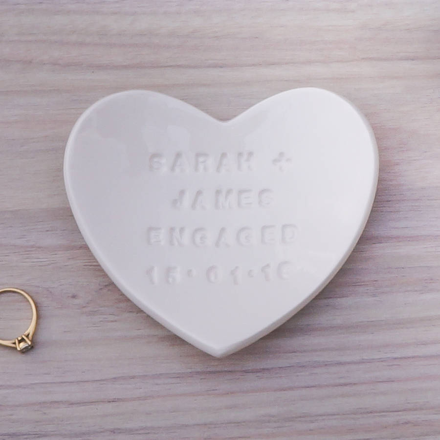 personalised engagement ring dish by kate charlton ceramics