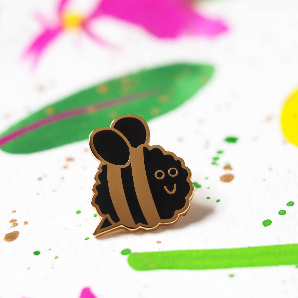 Bee Enamel Pin Badge By Rock Cakes