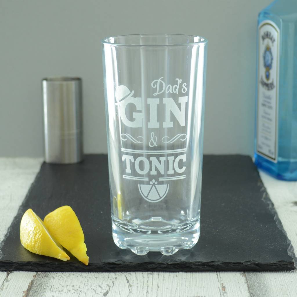 Gin And Tonic Personalised Engraved Highball Glass By Chalk And Cheese