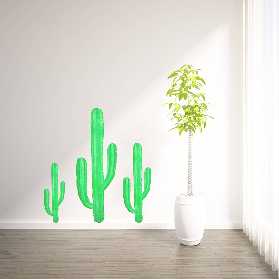 cactus set wall stickers by v&c designs