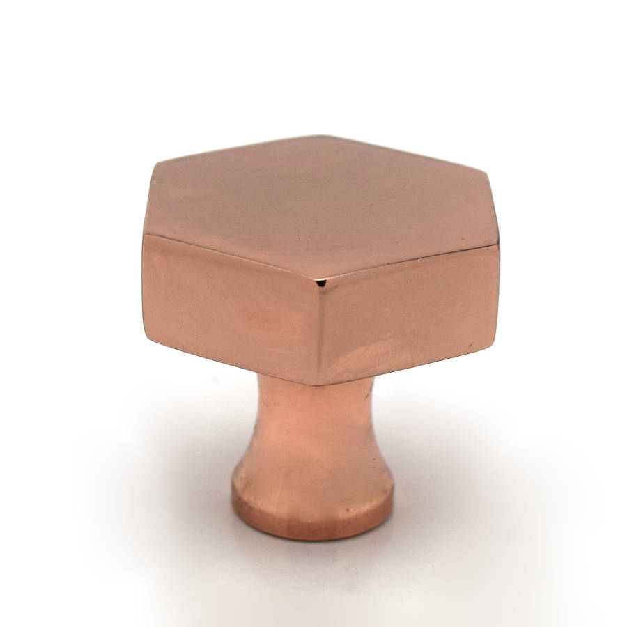modern matte copper cupboard door knobs by pushka home