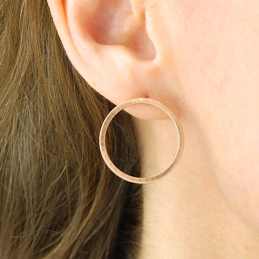 satin open circle earrings by penelopetom