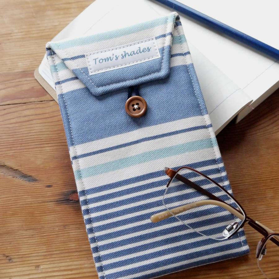 personalised men's glasses case by jackie martin designs