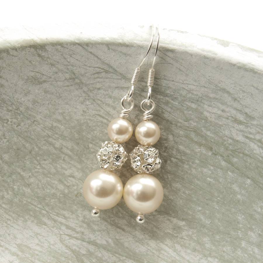 Ella Pearl Bridal Earrings By Jewellery Made By Me Notonthehighstreet