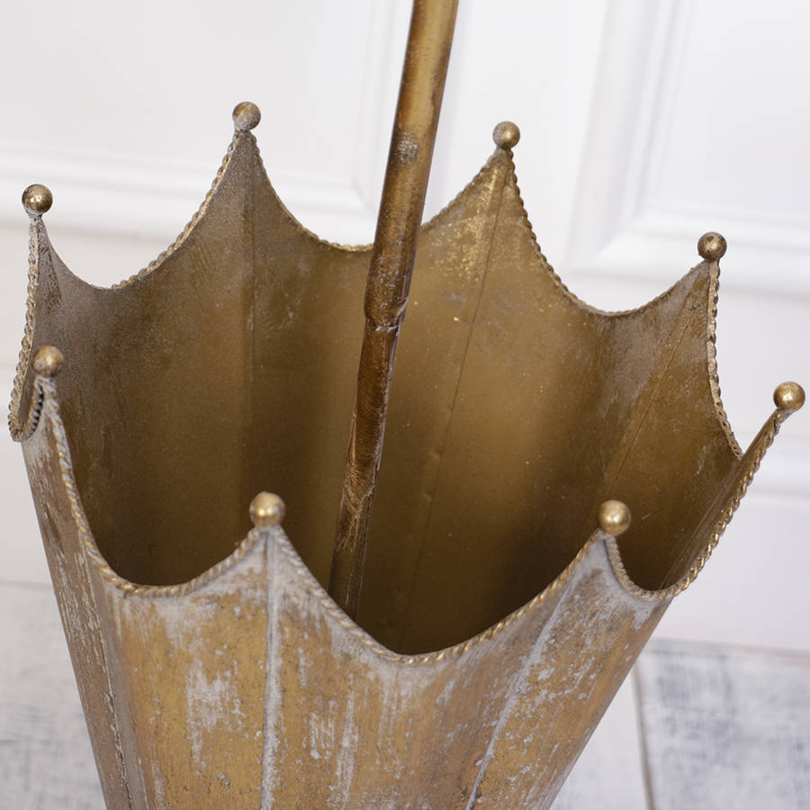luxury gold effect umbrella holder by dibor