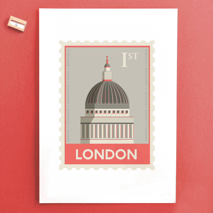 london stamp print by lucy loves this
