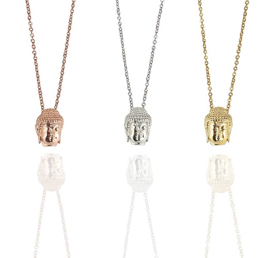 buddha necklaces 925 silver rose gold by jewellery
