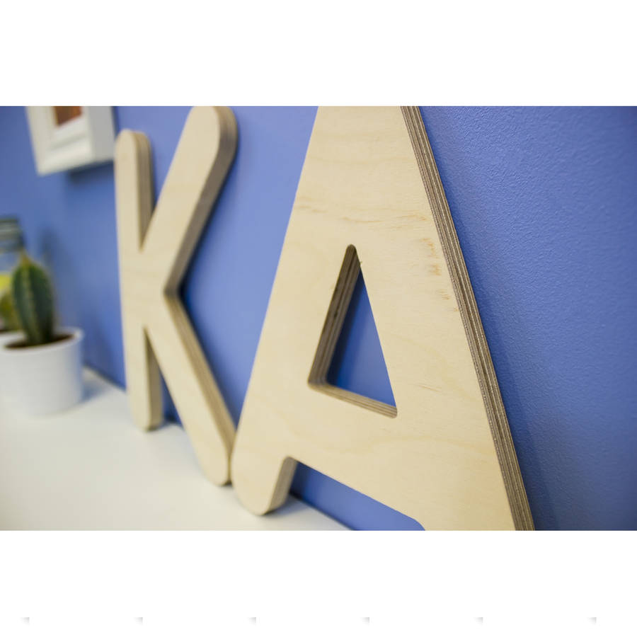 wooden alphabet wall letters by timbergram