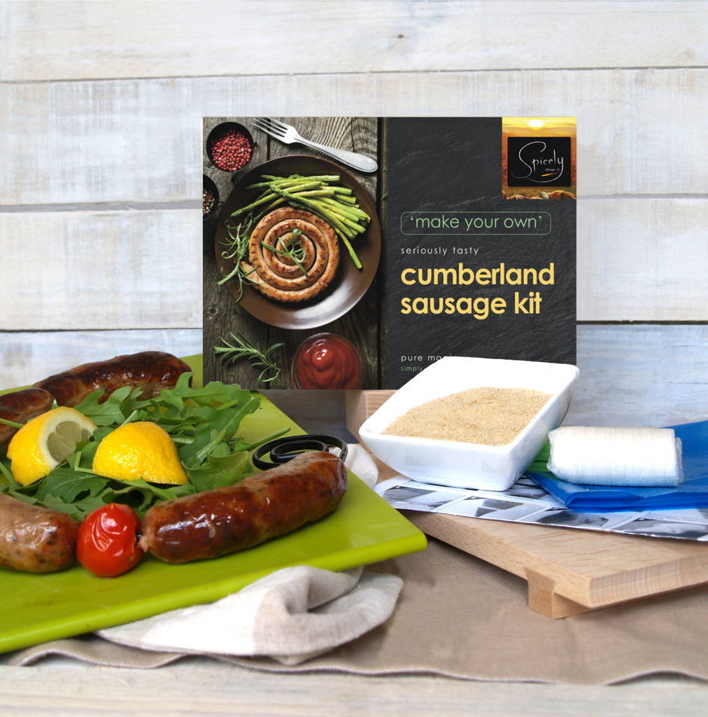 make your own cumberland sausages kit by designa sausage & spicely does it