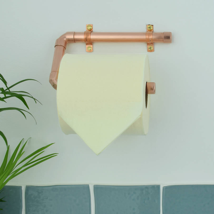 copper toilet paper holder by proper copper design