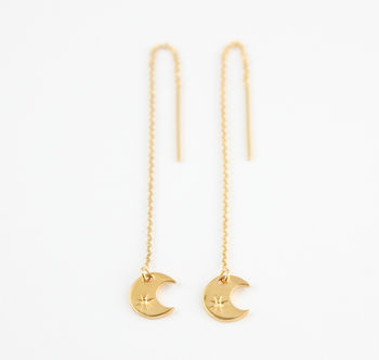 threader earrings moon gold notonthehighstreet beadin nora