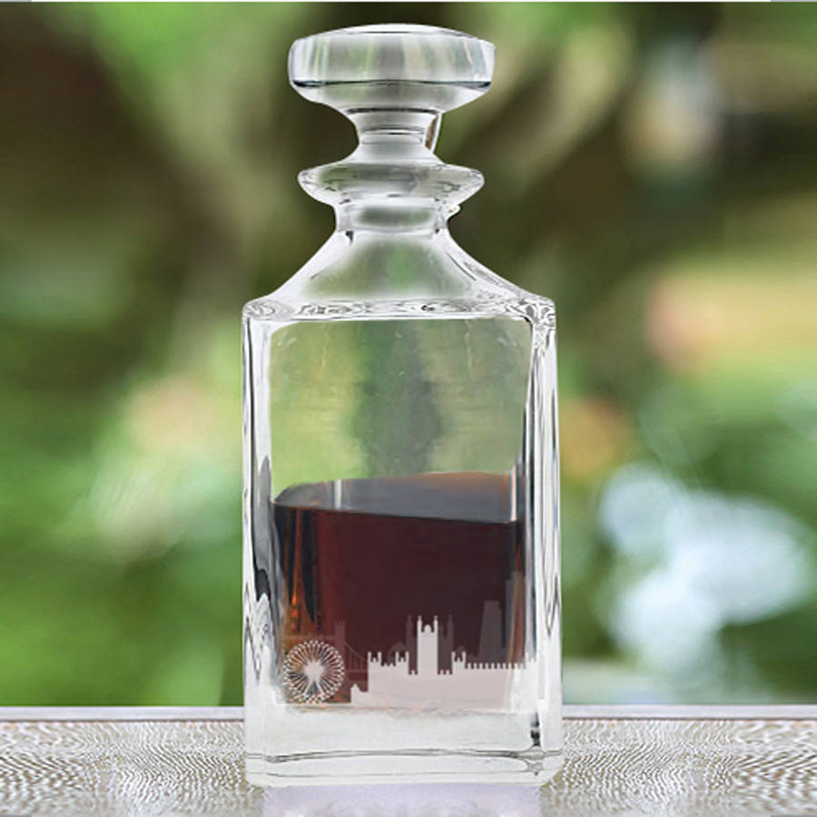 london skyline decanter and tumblers by inkerman london