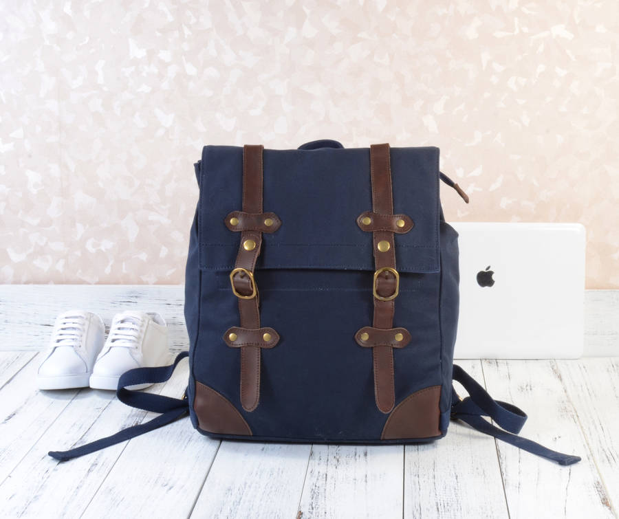 school college style canvas backpack by eazo