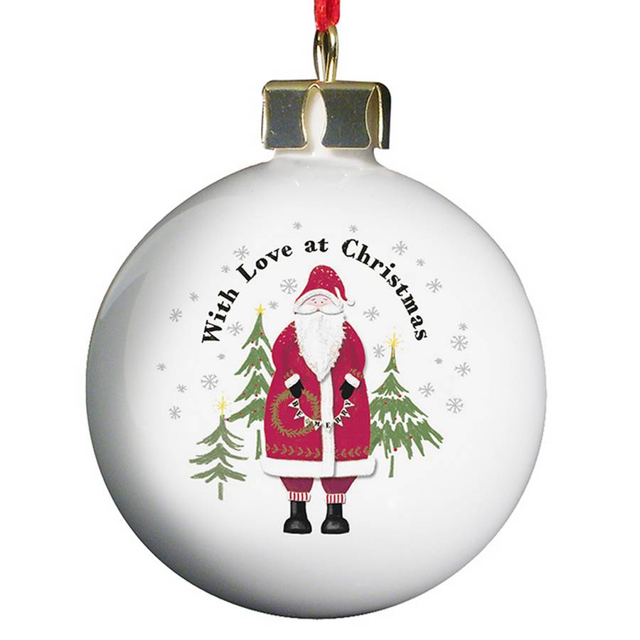 traditional father christmas personalised bauble by traditional father christmas personalised bauble by