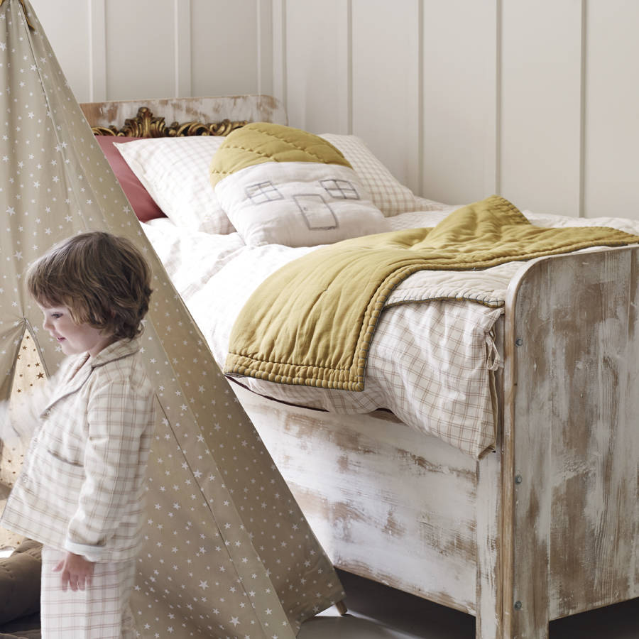 cotton filled reversible quilt by rowen & wren