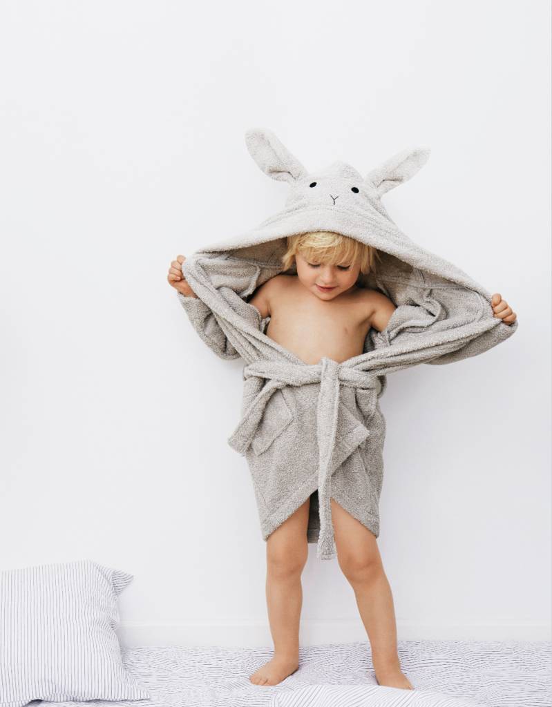 liewood rabbit dressing gown by scandibørn