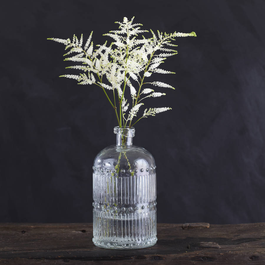 vintage glass bottle vase by primrose & plum