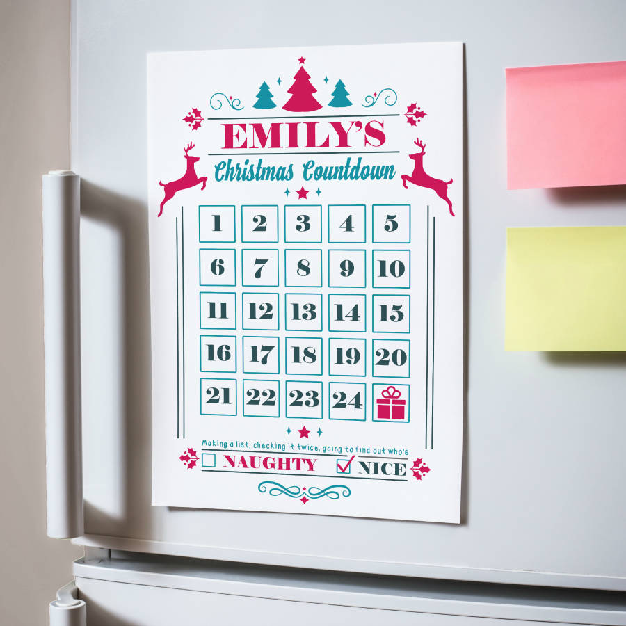personalised advent calendar countdown by the little picture