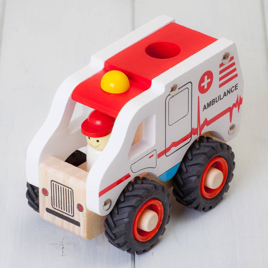 childrens ambulance wooden toys by british and bespoke