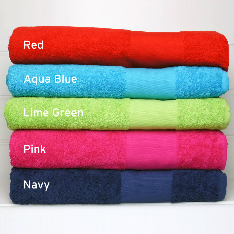 personalised mr and mrs beach towel by simply colors