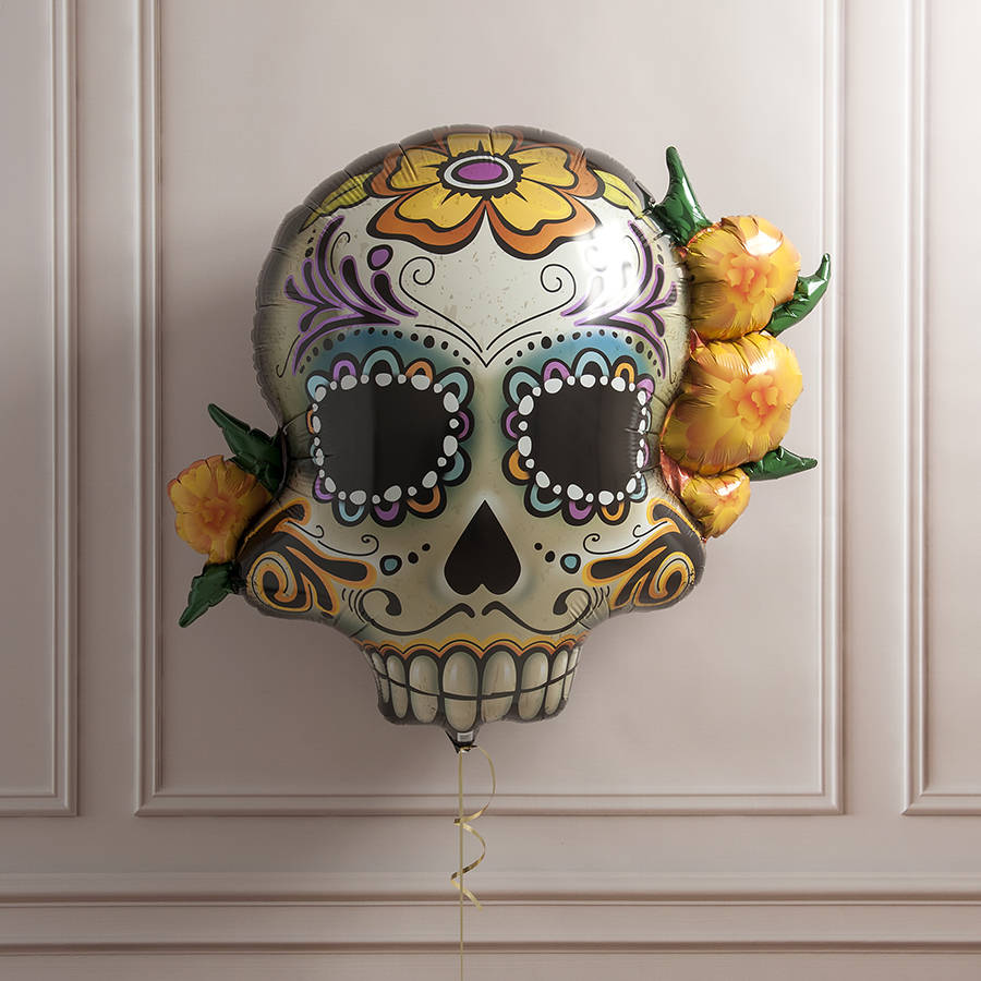 Halloween Sugar Skull Party Balloons By Bubblegum Balloons 6822