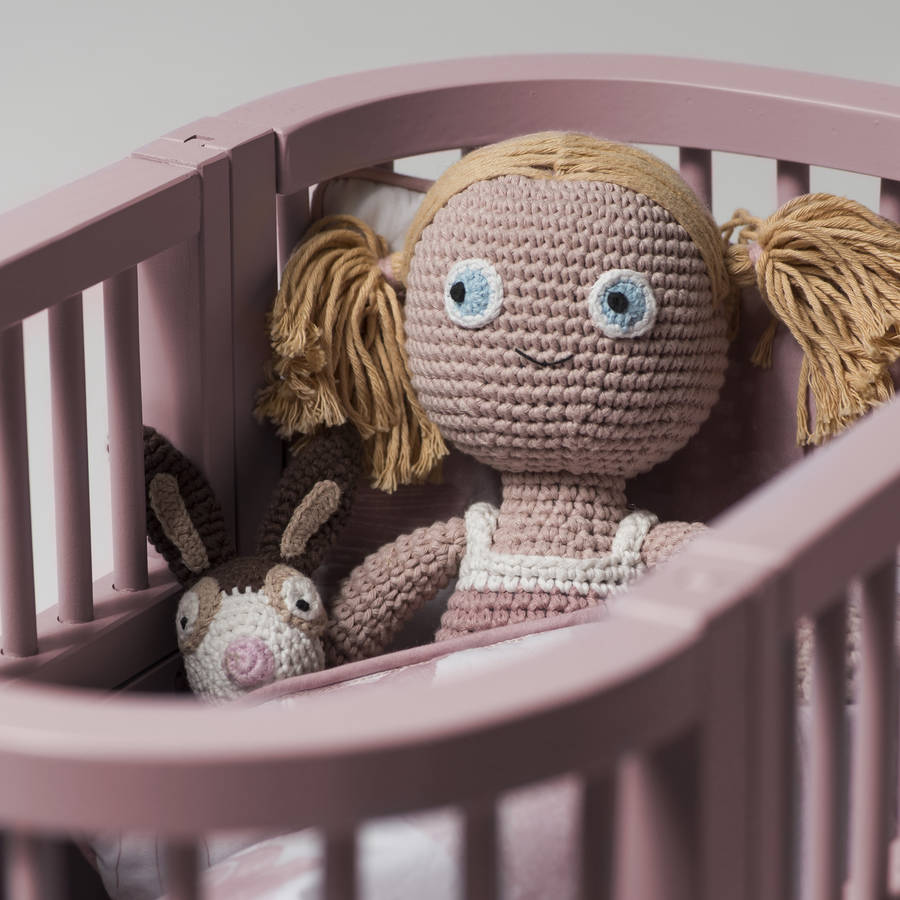 wooden toy cot for dolls