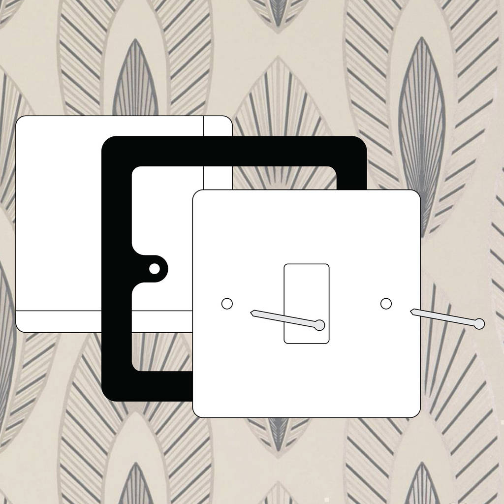 personalised wooden light switch surround by urban twist