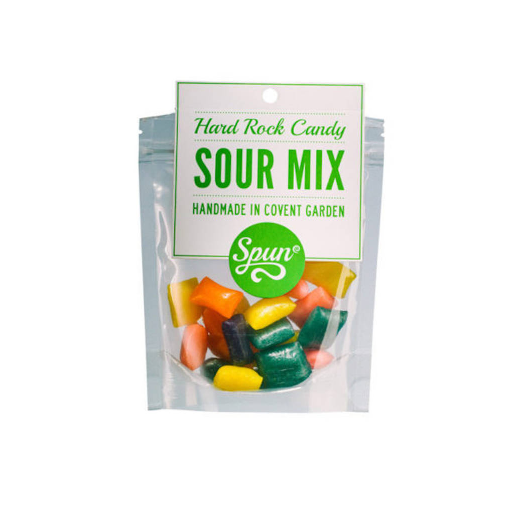 sour mix hard rock candy in a bag by spun candy