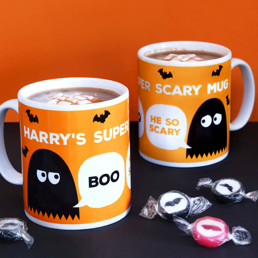 personalised halloween mug by paper plane