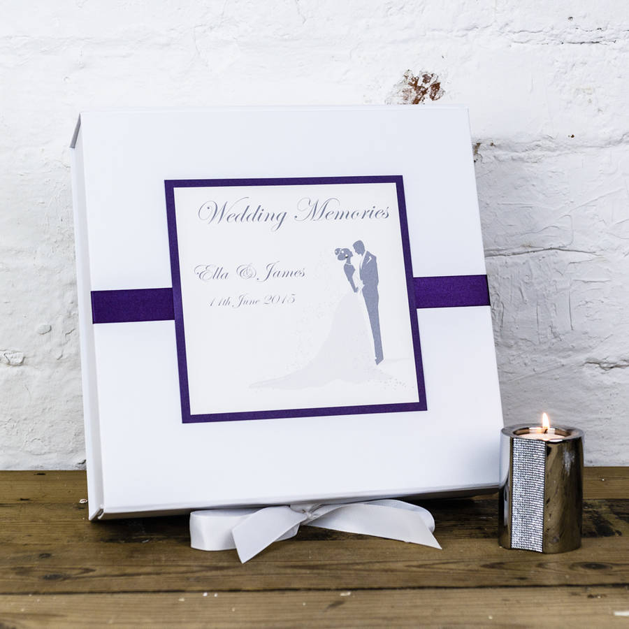 personalised bride & groom wedding album by dreams to reality design