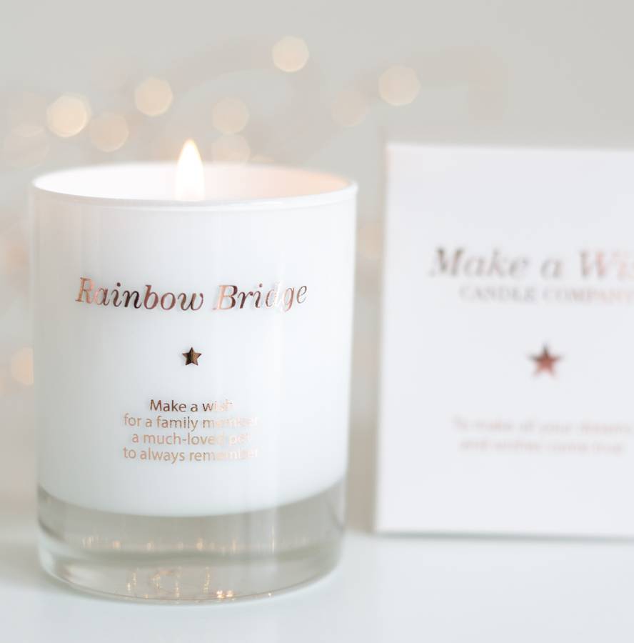 make a wish over rainbow bridge candle by make a wish candle company