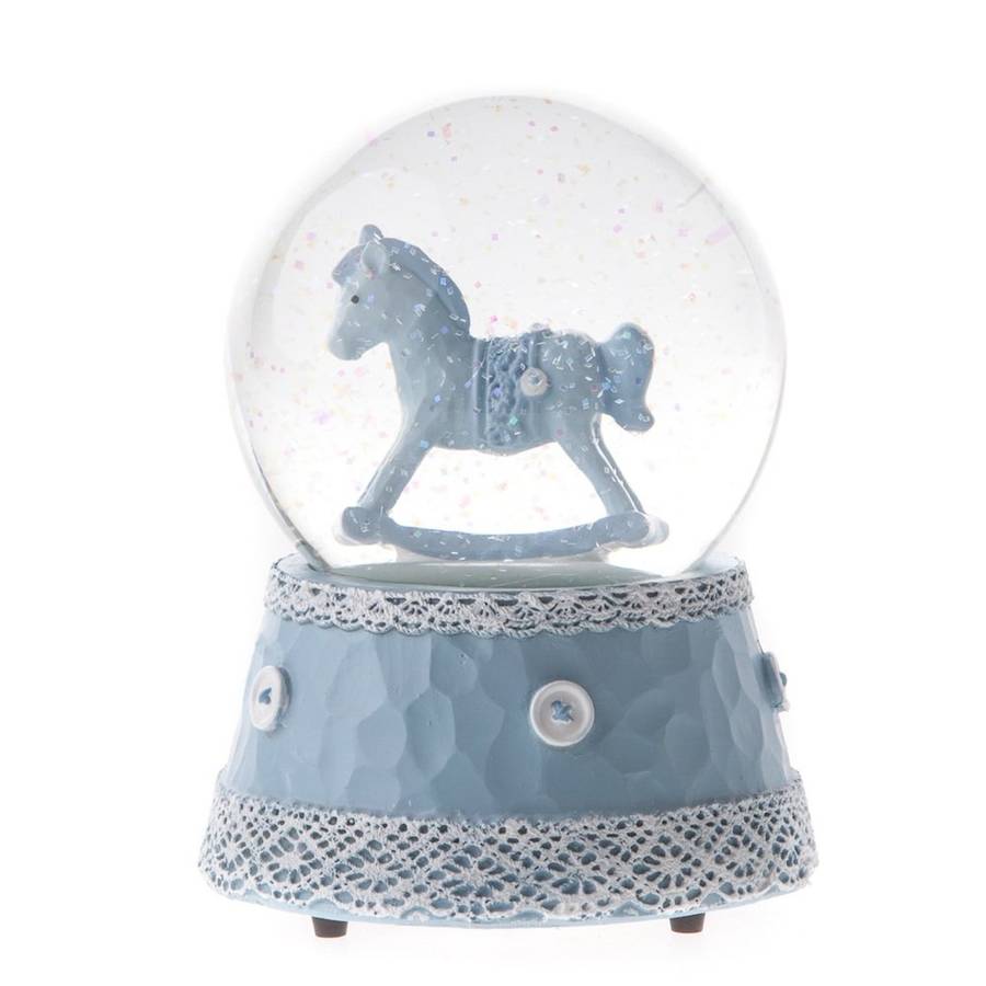 baby boy musical snow globe by the contemporary home