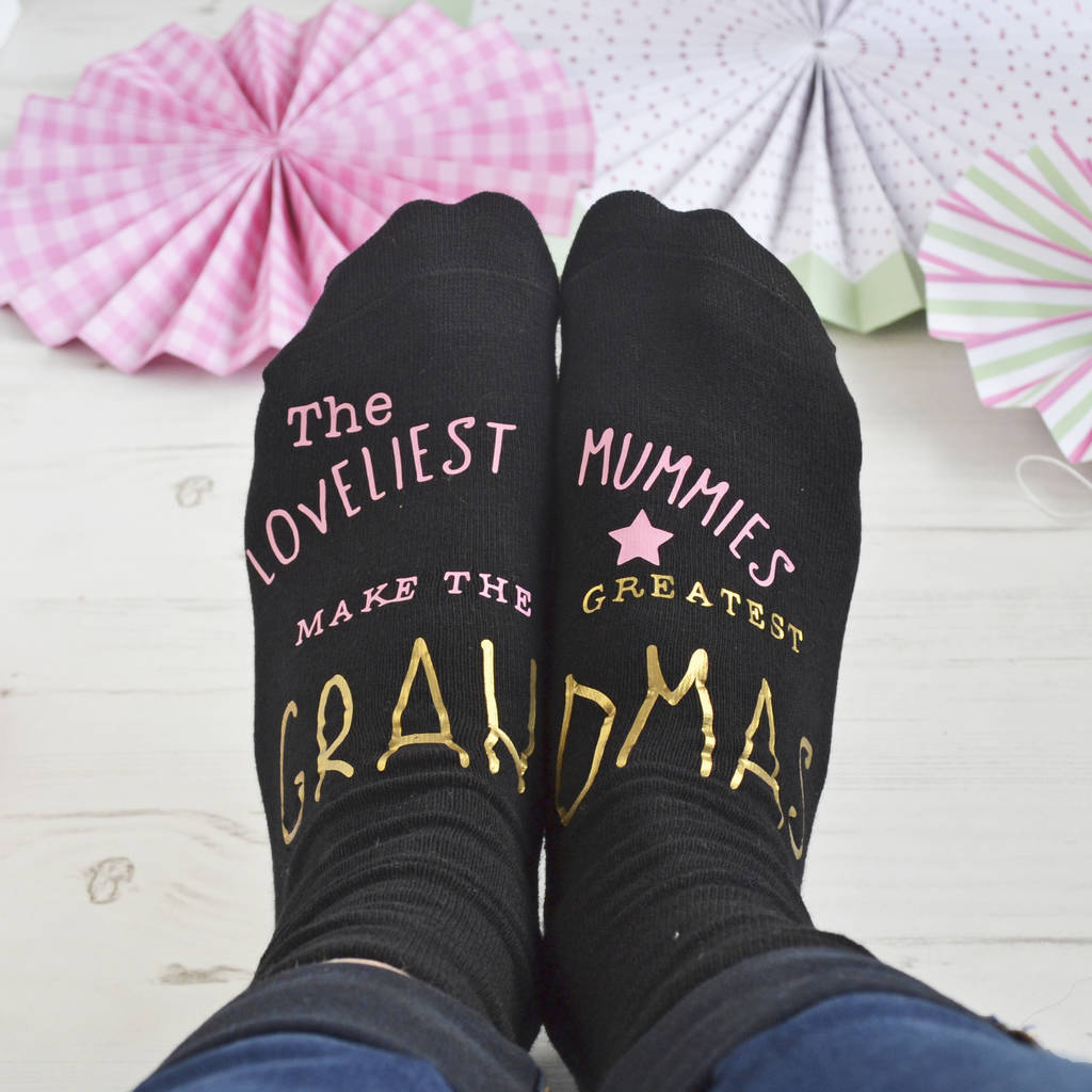 loveliest mummies make great grandma socks by solesmith
