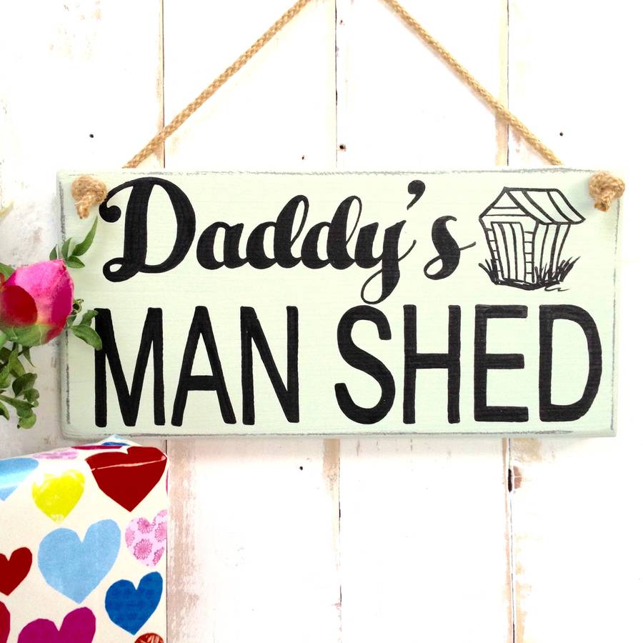 homepage &gt; POTTING SHED DESIGNS &gt; PERSONALISED MAN SHED SIGN