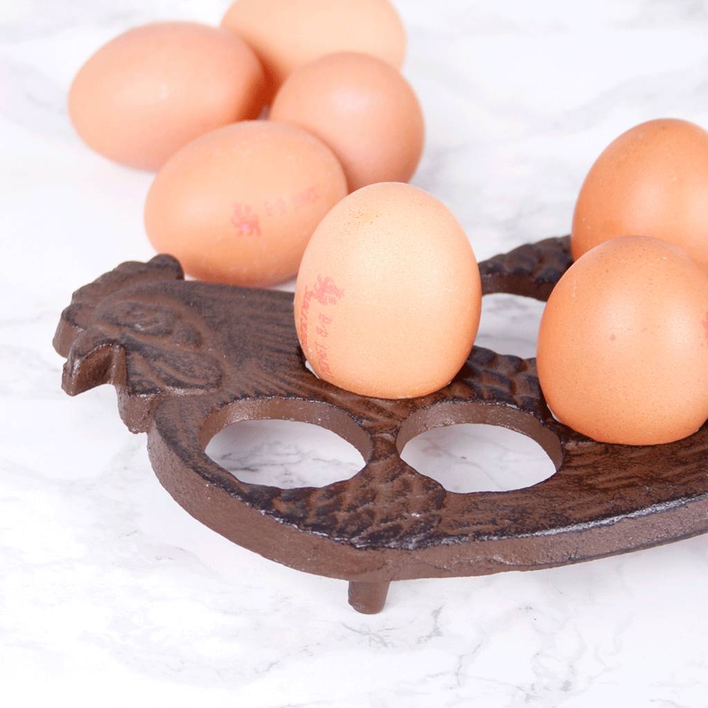 hen iron eggs plate by dibor